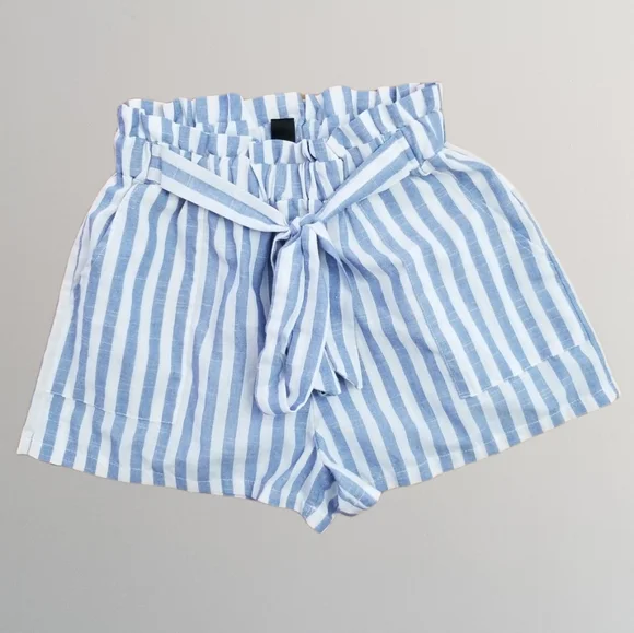 Shein Striped Paperbag Shorts - Picture 2 of 8
